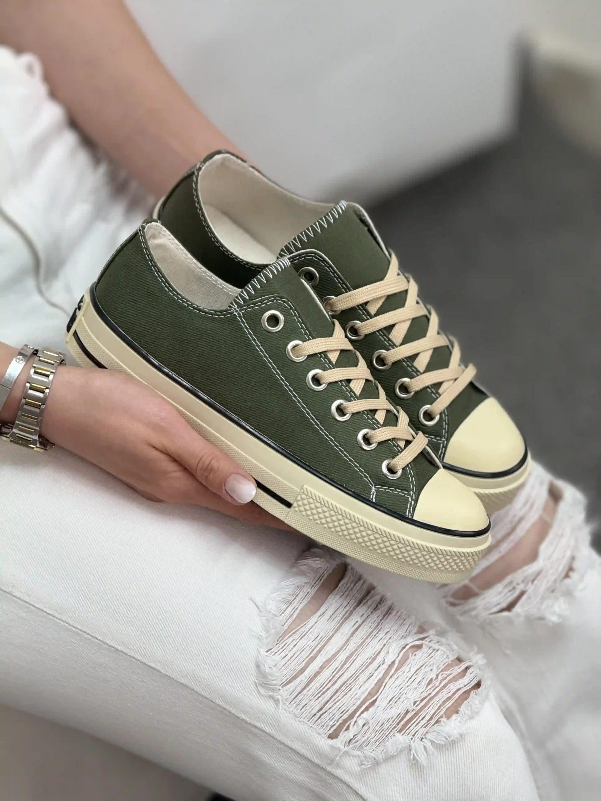 آل استار ساق کوتاه سبز نظامی