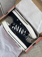 کانورس ساق کوتاه مشکی - Converse Chuck 70 low black - Image 4